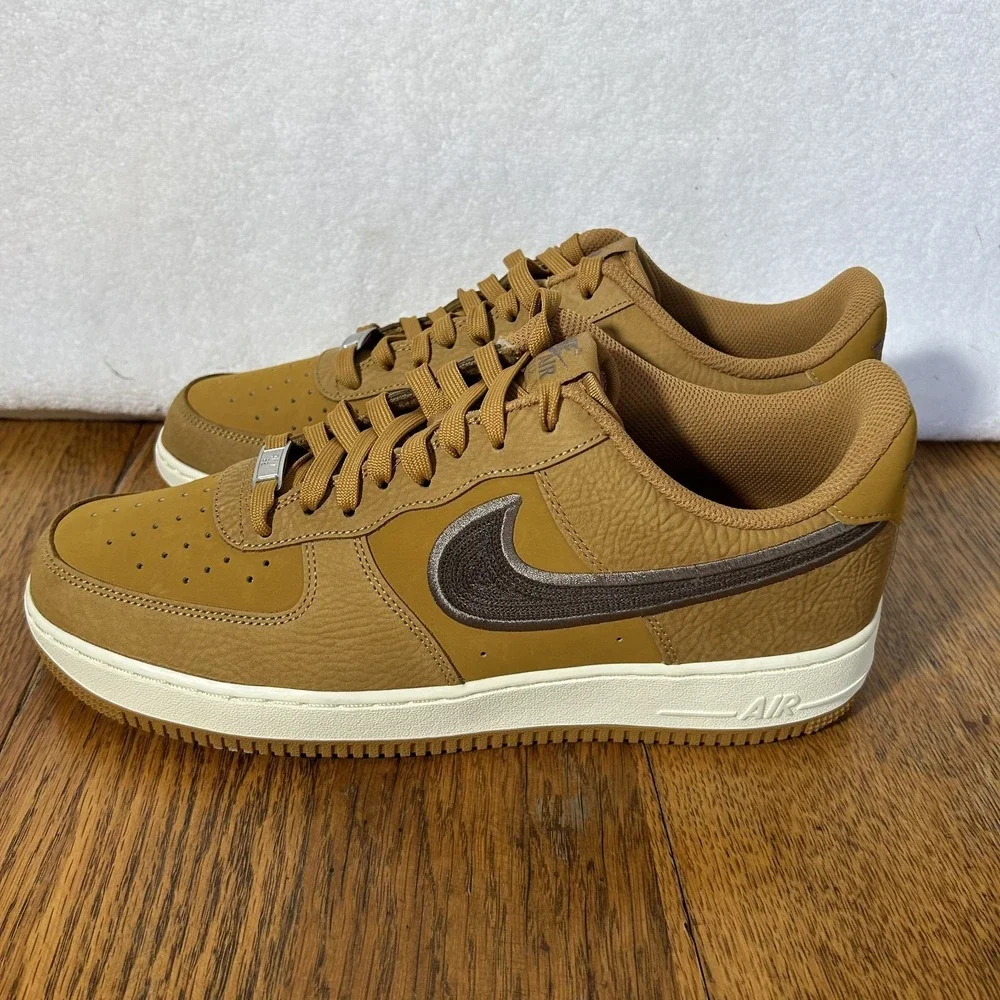 Nike Mens Size 11.5 Air Force 1 Low '07 LV8 Wheat Brown Sneaker Shoes